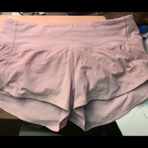 Lululemon Pink Speed Up Shorts 2.5”